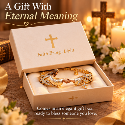 🔥 Last Day 50% Off 🔥Faithful Embrace™ | Jesus Holding Your Hand Bracelet – A Symbol of Faith & Love