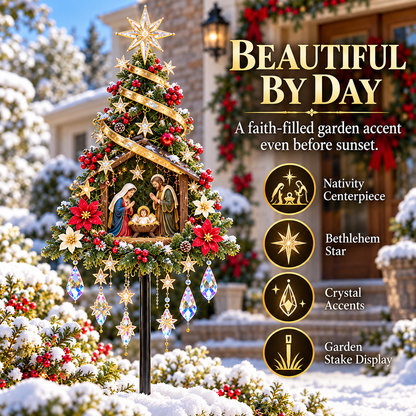 🎁Today 50% OFF🎁✝️Nativity Christmas Tree Garden Stake Light