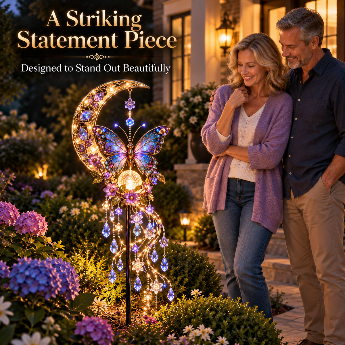 🎁Today 50% OFF🎁🦋 Enchanted Butterfly Moon Garden Stake Light