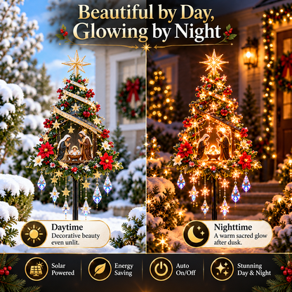 🎁Today 50% OFF🎁✝️Nativity Christmas Tree Garden Stake Light