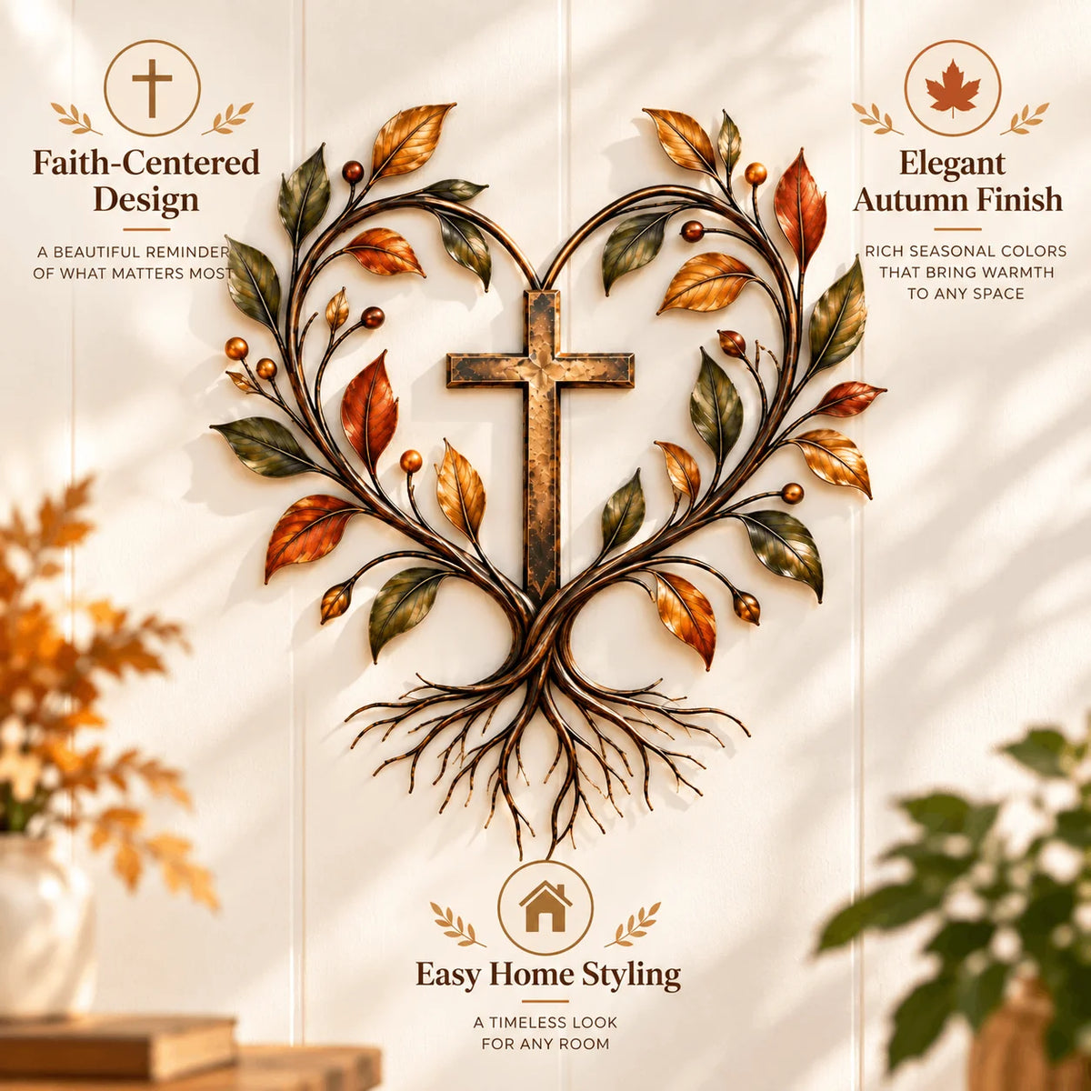 ✝️ Tree of Life Cross Wall Decor | Faith-Inspired Christian Home Decoration