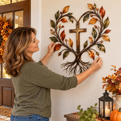 ✝️ Tree of Life Cross Wall Decor | Faith-Inspired Christian Home Decoration