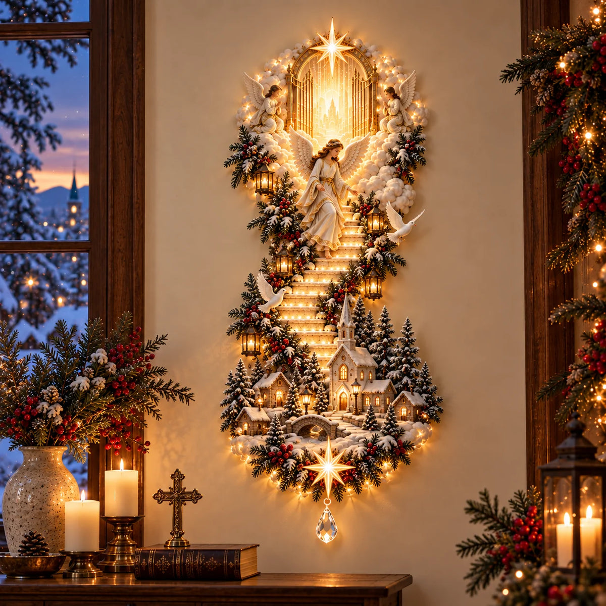 ✨ Jesus Light Of Heaven Christmas Wall Hanging✝️