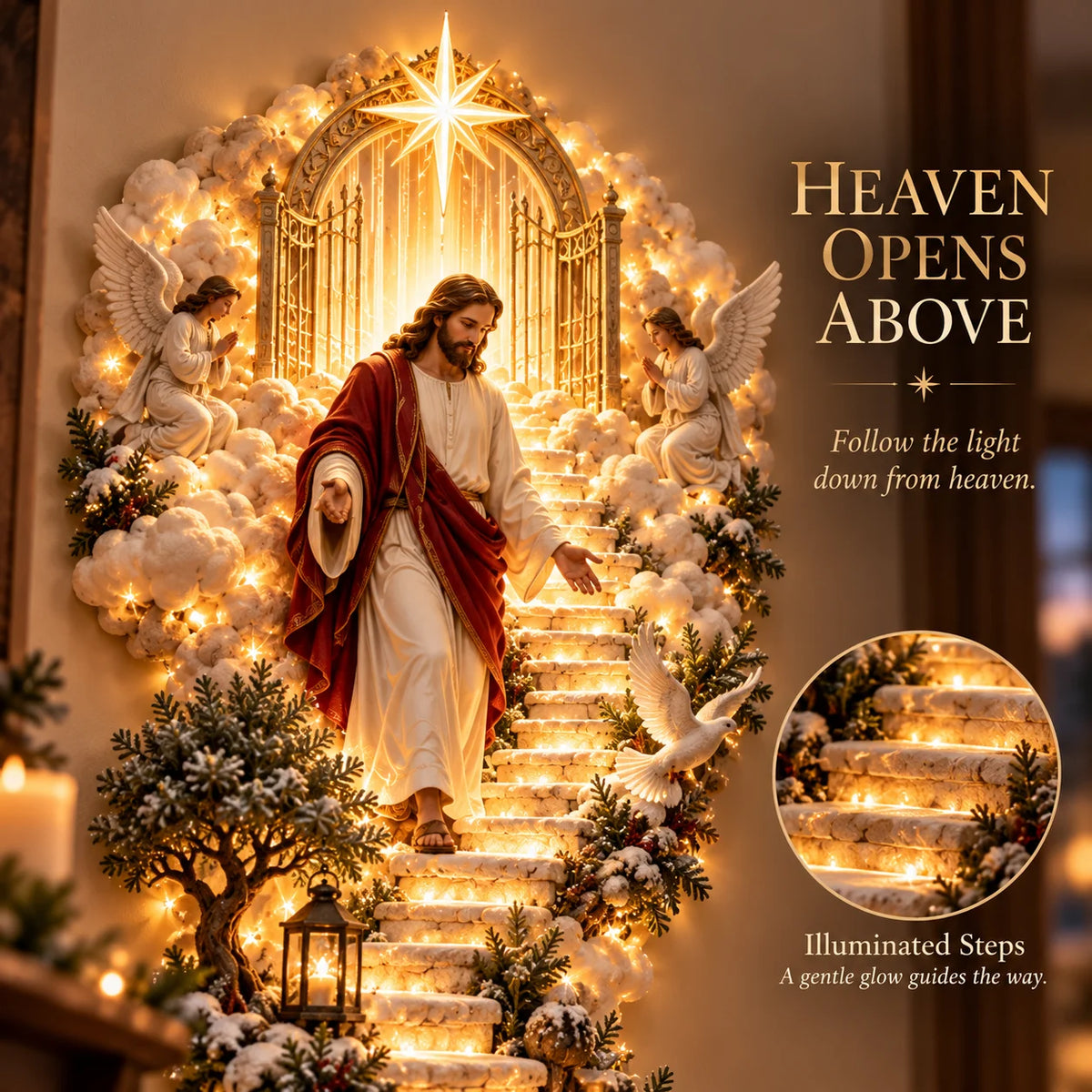 ✨ Jesus Light Of Heaven Christmas Wall Hanging✝️