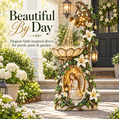 👼✨ Angel Starlight Garden Fountain™ – Faith-inspired Lighted Outdoor Decor
