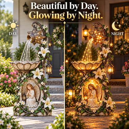 👼✨ Angel Starlight Garden Fountain™ – Faith-inspired Lighted Outdoor Decor