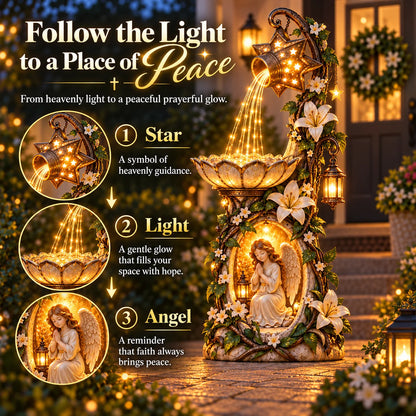 👼✨ Angel Starlight Garden Fountain™ – Faith-inspired Lighted Outdoor Decor