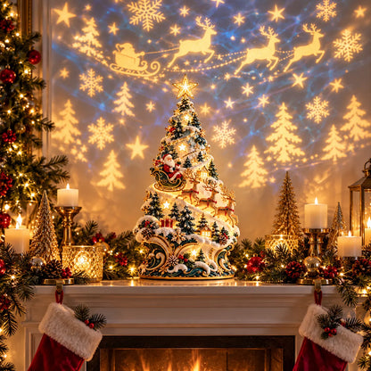 🏆 60,000+ Sold 🔥 FINAL DAY - 50% OFF ENDS TONIGHT!Lighted Santa Sleigh Christmas Tree – Winter Village Tabletop Centerpiece