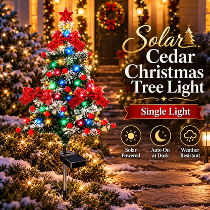 🔥 Solar Cedar Christmas Tree Lights| Festive Outdoor Holiday Decor