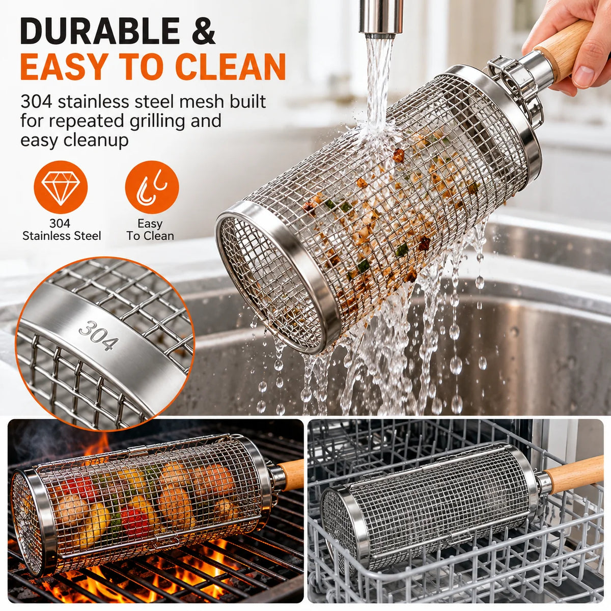 2026 New🔥Rolling Grill Basket