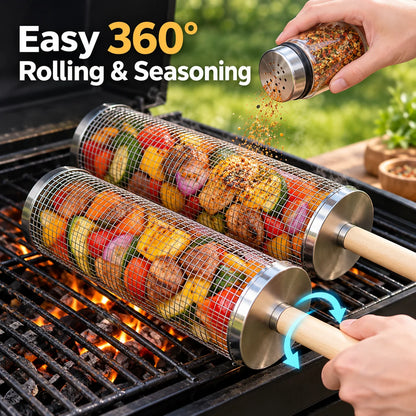 2026 New🔥Rolling Grill Basket