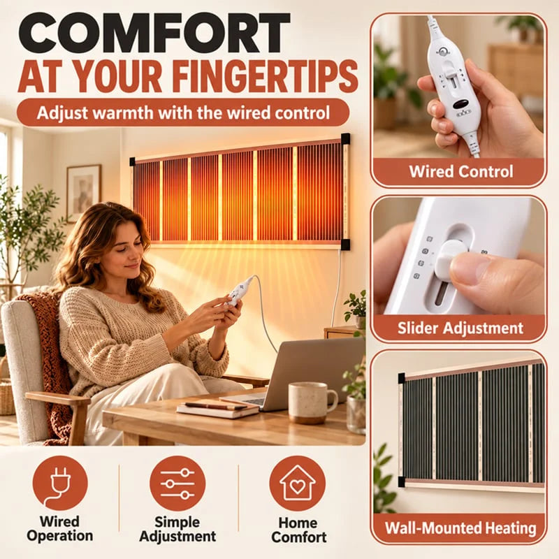 🔥 Far-Infrared Ceramic Wall Heater – Fast Warmth, Quiet Comfort