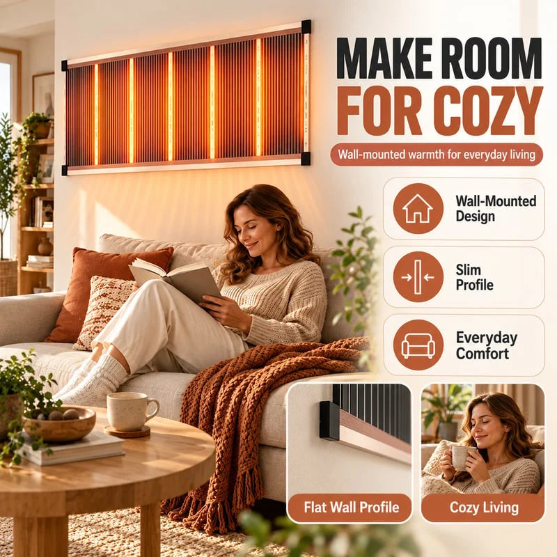 🔥 Far-Infrared Ceramic Wall Heater – Fast Warmth, Quiet Comfort