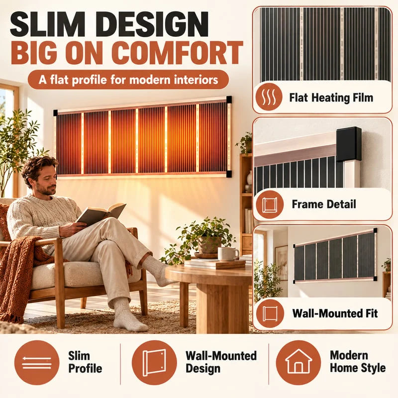 🔥 Far-Infrared Ceramic Wall Heater – Fast Warmth, Quiet Comfort