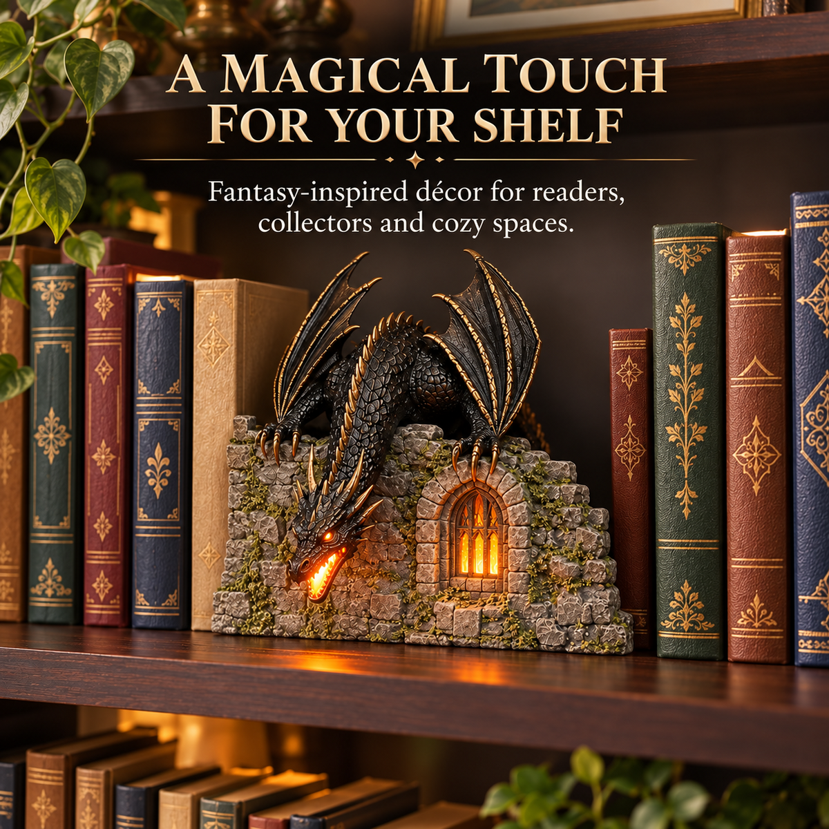🐉 Dragon Air Humidifier with Flame Effect – Fantasy Magic for Your Reading Nook