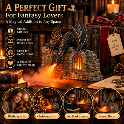🐉 Dragon Air Humidifier with Flame Effect – Fantasy Magic for Your Reading Nook