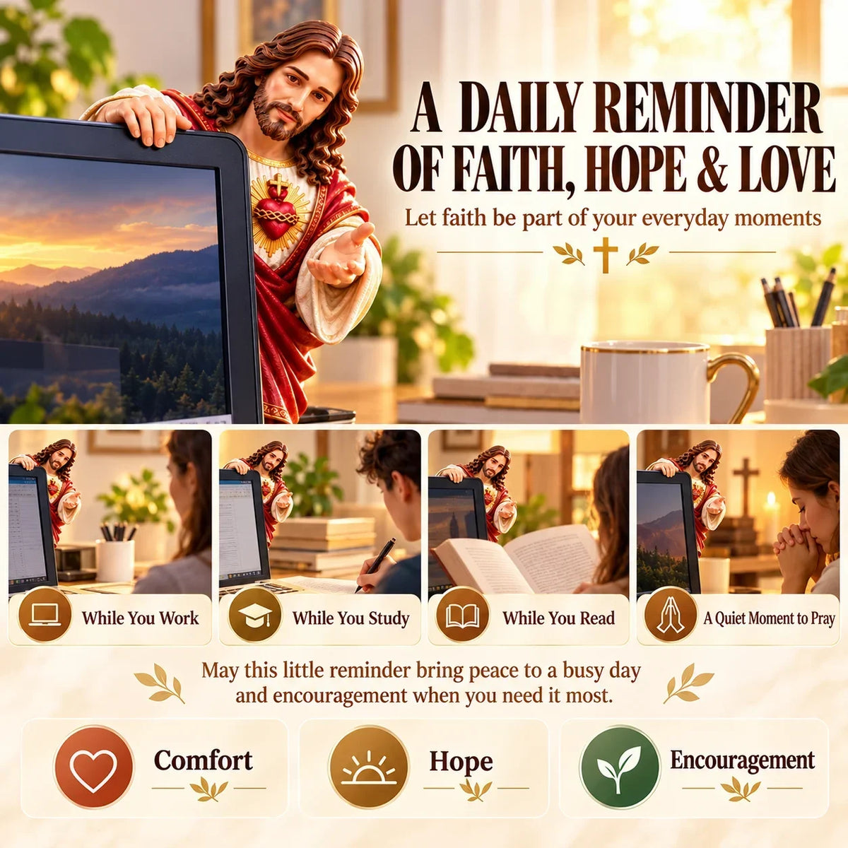 ✝️ Keep Jesus Close — Faith, Hope & Love for Your Everyday Space ❤️🕊️