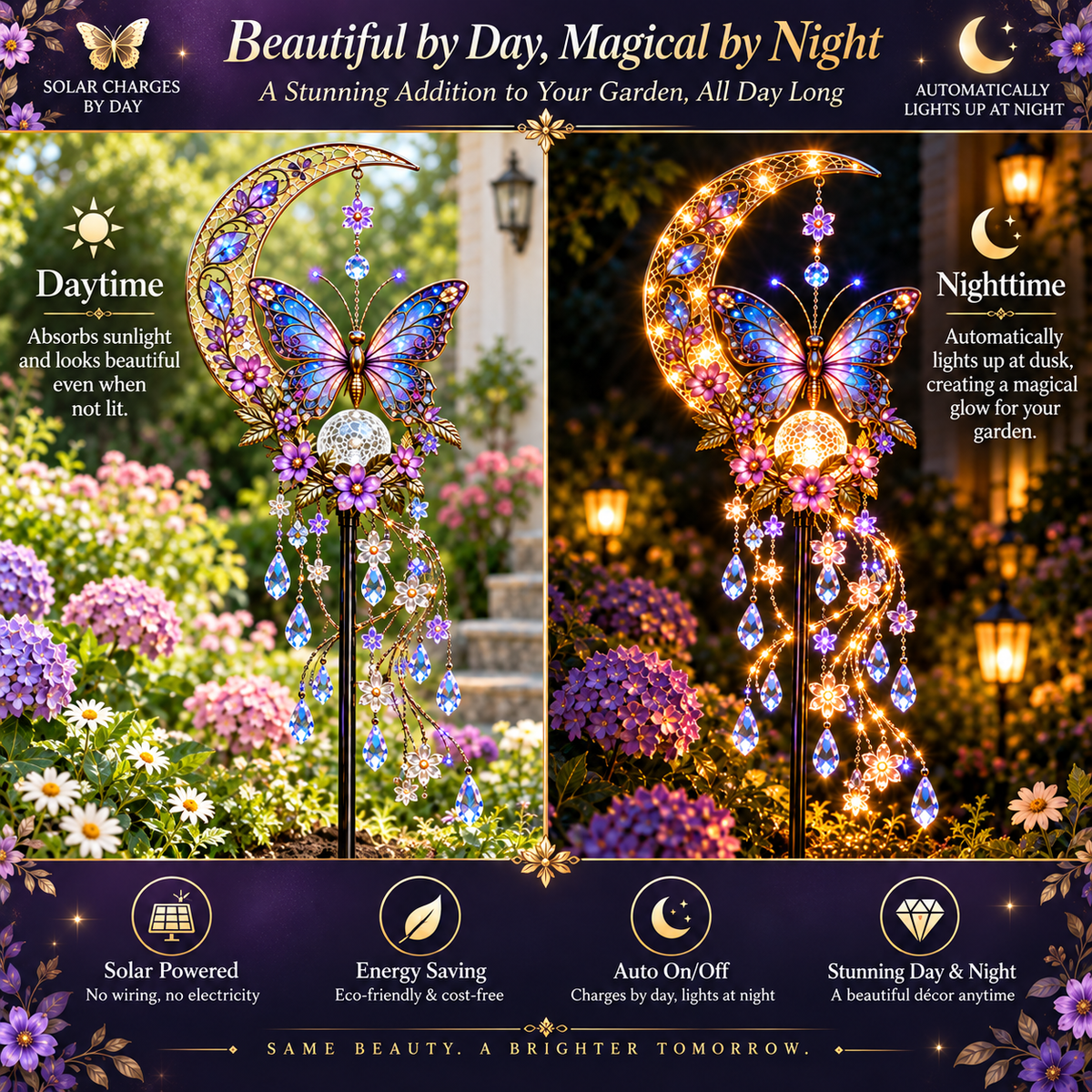 🎁Today 50% OFF🎁🦋 Enchanted Butterfly Moon Garden Stake Light