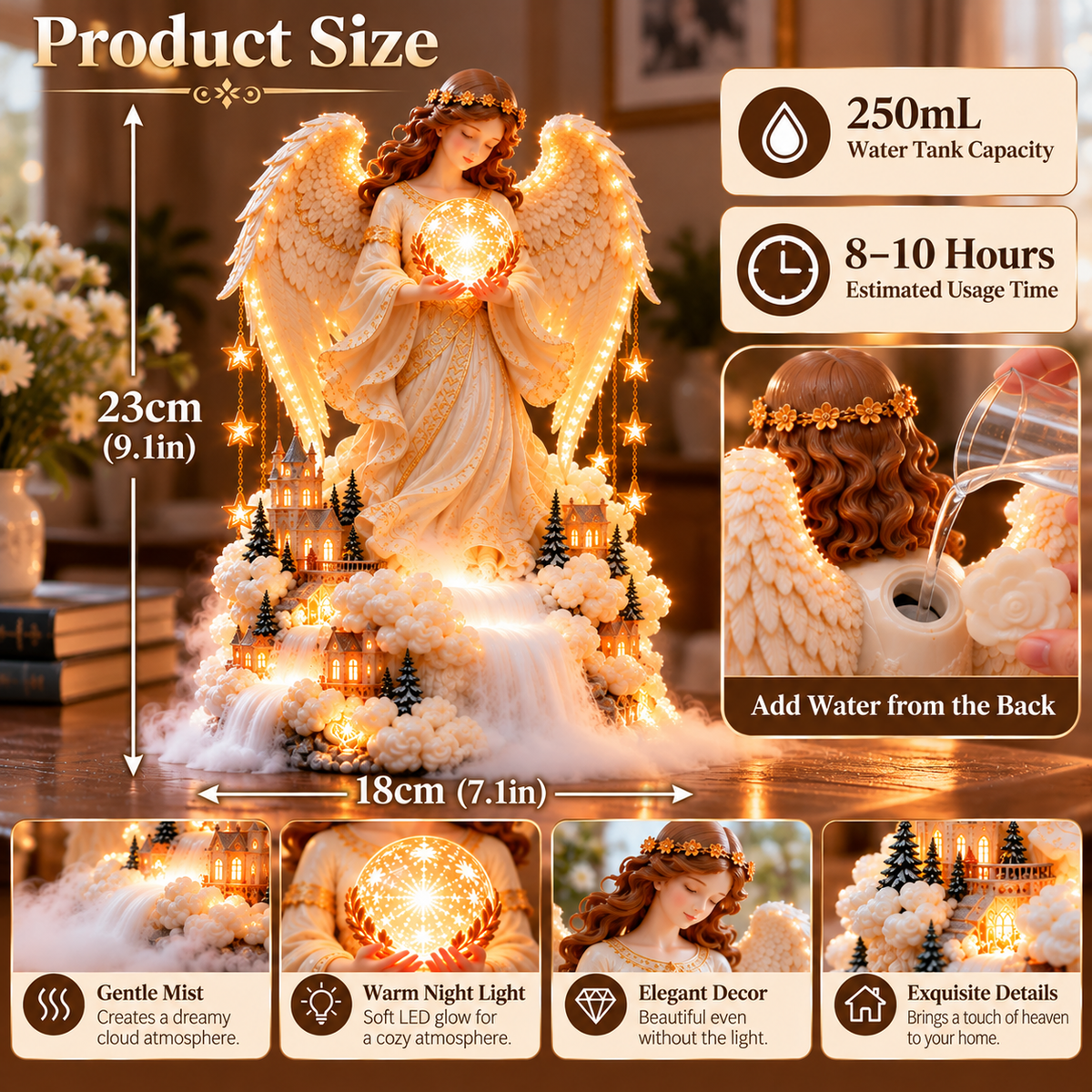 🔥 Last Day 50% Off 🔥 – Angel of Heaven Guardian Angel Mist Night Light