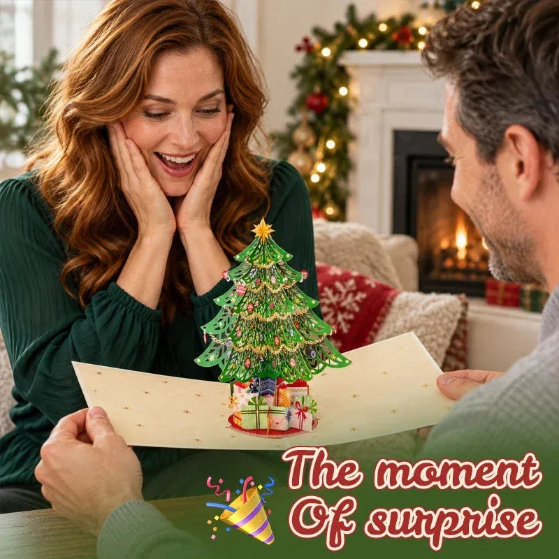 🎄 3D Pop-Up Christmas Tree Greeting Card – A Magical Surprise in Every Open🎁